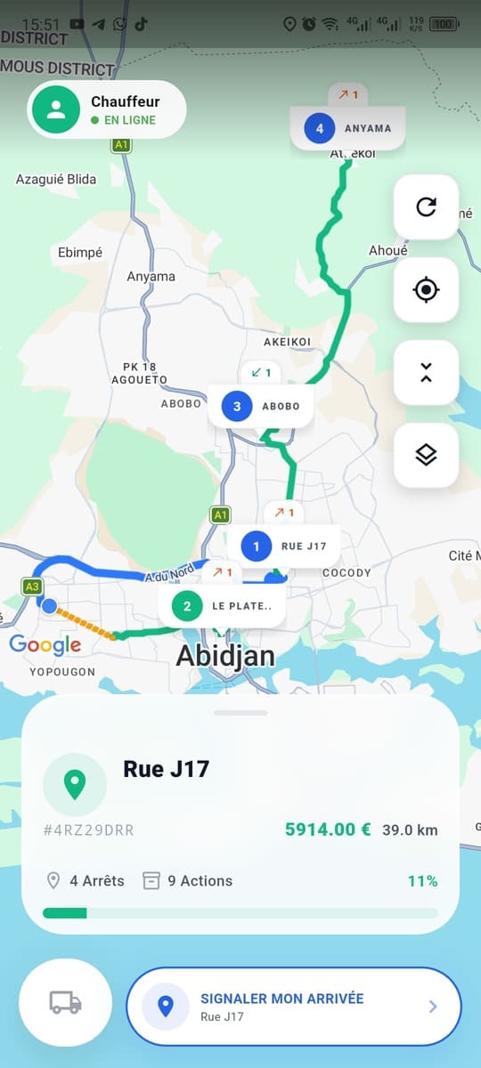 Application Chauffeur Indépendant